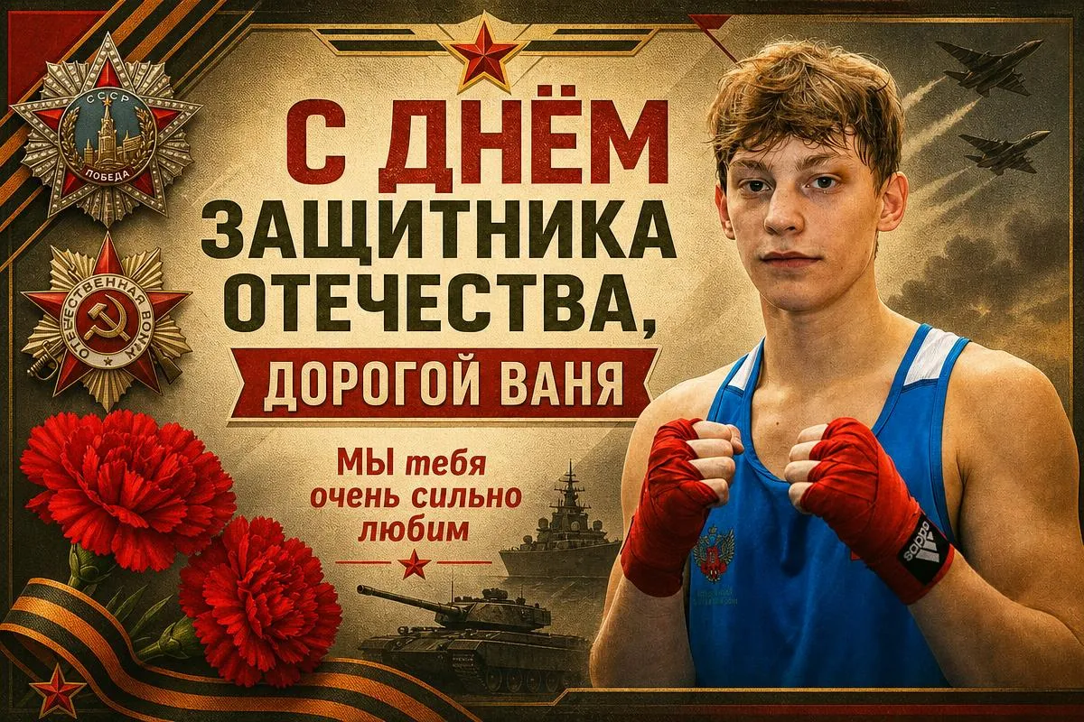 23 февраля — постер для защитников