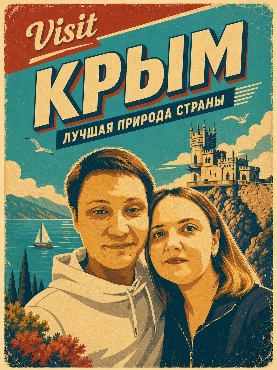 Винтажный постер путешественника